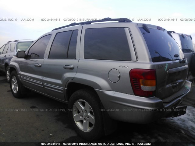 1J4GW58N91C670246 - 2001 JEEP GRAND CHEROKEE LIMITED SILVER photo 3