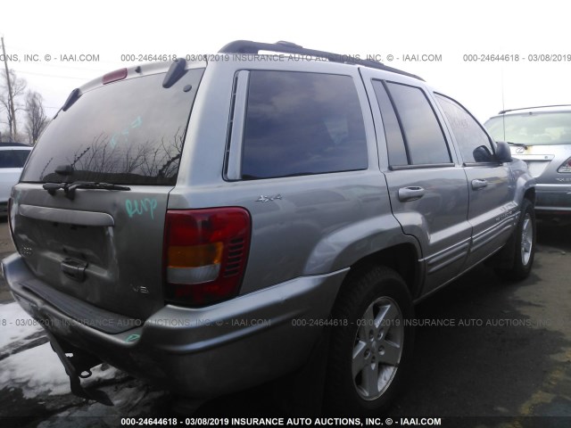 1J4GW58N91C670246 - 2001 JEEP GRAND CHEROKEE LIMITED SILVER photo 4