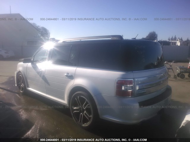 2FMGK5D80EBD22774 - 2014 FORD FLEX LIMITED WHITE photo 3