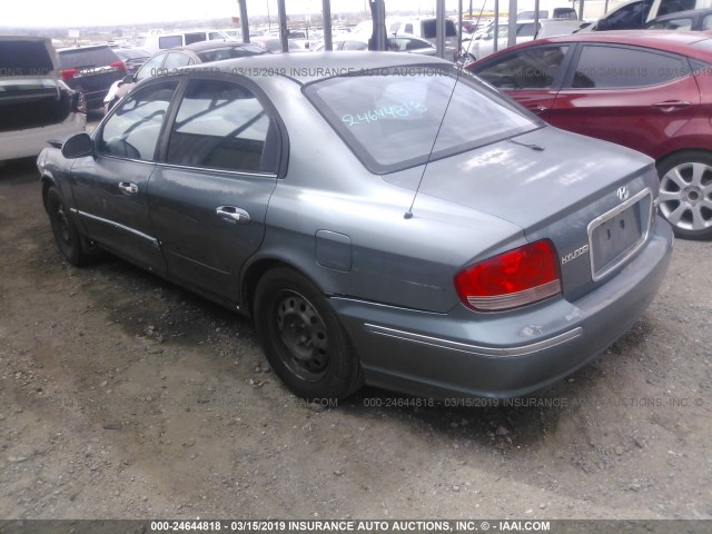 KMHWF25H74A918052 - 2004 HYUNDAI SONATA GL GREEN photo 3