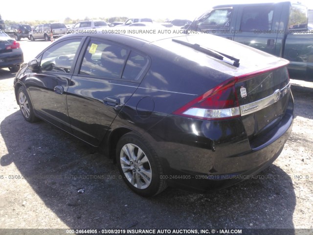 JHMZE2H75CS001013 - 2012 HONDA INSIGHT EX BLACK photo 3