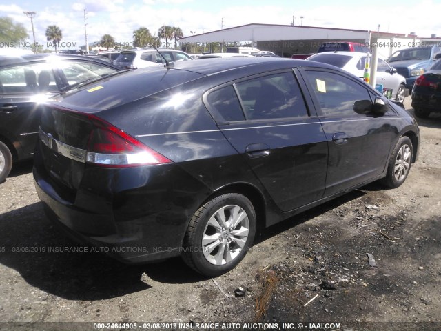 JHMZE2H75CS001013 - 2012 HONDA INSIGHT EX BLACK photo 4