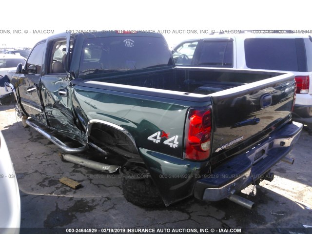 2GCEK13V371114537 - 2007 CHEVROLET SILVERADO K1500 CLASSIC CREW CAB GREEN photo 3