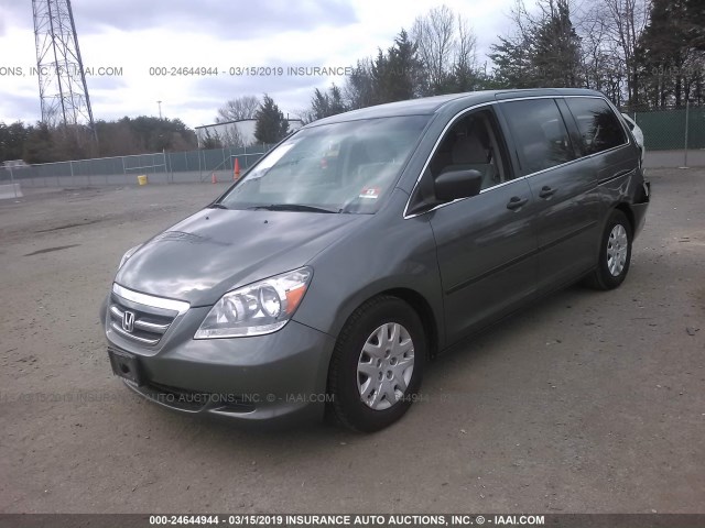 5FNRL38267B044053 - 2007 HONDA ODYSSEY LX GRAY photo 2