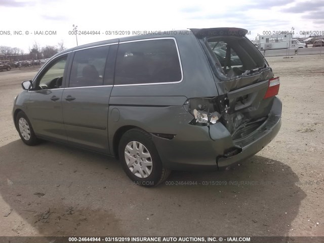 5FNRL38267B044053 - 2007 HONDA ODYSSEY LX GRAY photo 3