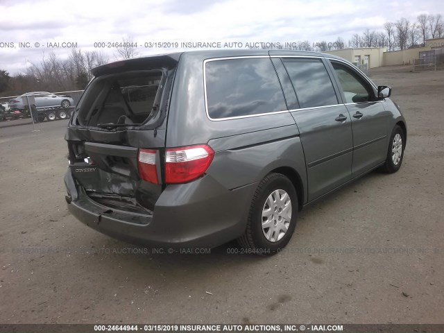 5FNRL38267B044053 - 2007 HONDA ODYSSEY LX GRAY photo 4