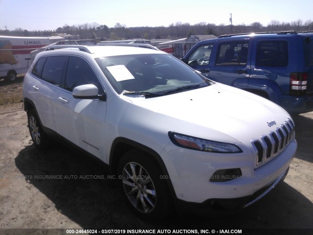 1C4PJLDS8EW115166 - 2014 JEEP CHEROKEE LIMITED WHITE photo 1