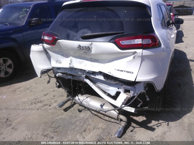 1C4PJLDS8EW115166 - 2014 JEEP CHEROKEE LIMITED WHITE photo 6