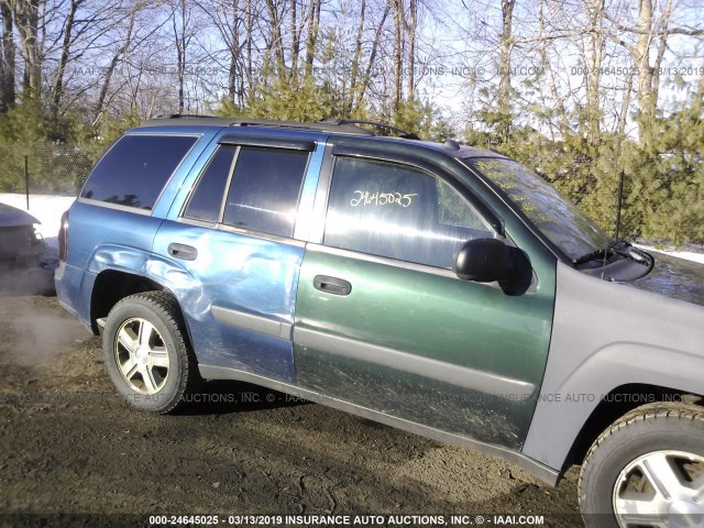 1GNDT13SX52203847 - 2005 CHEVROLET TRAILBLAZER LS/LT BLUE photo 6