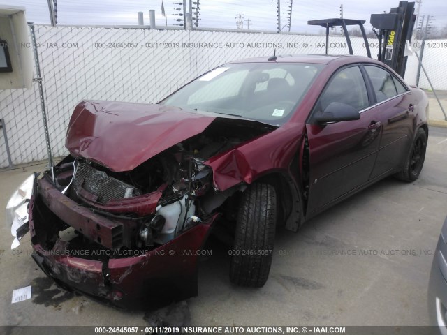 1G2ZG57B884125862 - 2008 PONTIAC G6 SE RED photo 2