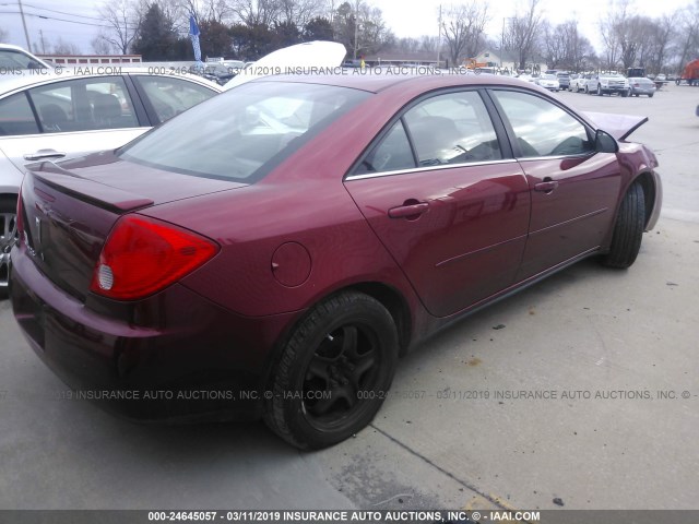 1G2ZG57B884125862 - 2008 PONTIAC G6 SE RED photo 4