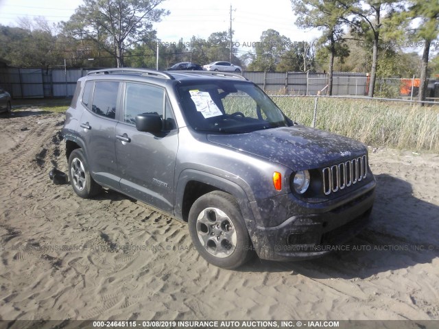 ZACCJAAB0HPE57669 - 2017 JEEP RENEGADE SPORT GRAY photo 1