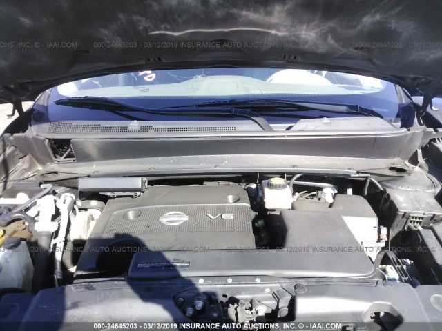 5N1AR2MM1DC639958 - 2013 NISSAN PATHFINDER S/SV/SL/PLATINUM BLUE photo 10