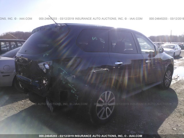 5N1AR2MM1DC639958 - 2013 NISSAN PATHFINDER S/SV/SL/PLATINUM BLUE photo 4