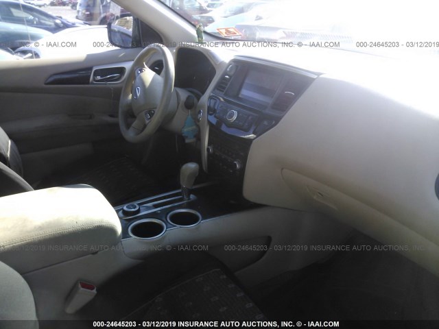 5N1AR2MM1DC639958 - 2013 NISSAN PATHFINDER S/SV/SL/PLATINUM BLUE photo 5