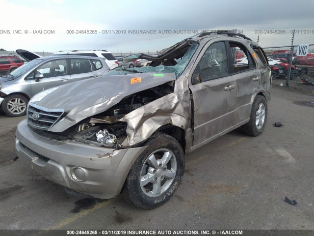 KNDJC736775677354 - 2007 KIA SORENTO EX/LX GOLD photo 2