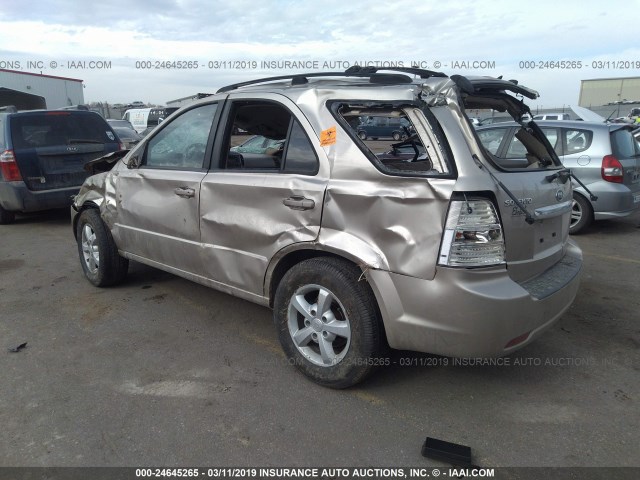 KNDJC736775677354 - 2007 KIA SORENTO EX/LX GOLD photo 3