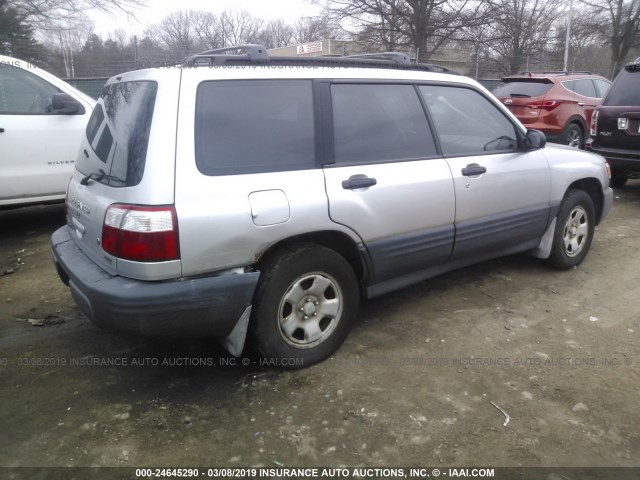 JF1SF63512H700251 - 2002 SUBARU FORESTER L SILVER photo 4