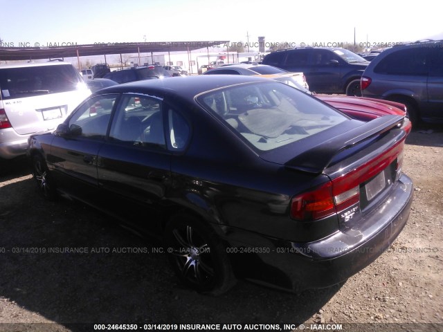 4S3BE656717201039 - 2001 SUBARU LEGACY GT LIMITED BLACK photo 3