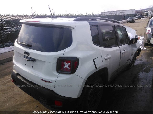 ZACCJBCT0FPB90039 - 2015 JEEP RENEGADE TRAILHAWK WHITE photo 4