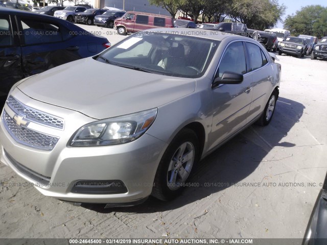 1G11B5SA4DF157267 - 2013 CHEVROLET MALIBU LS GRAY photo 2