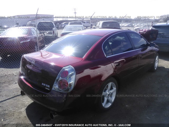 1N4BL11D26N309462 - 2006 NISSAN ALTIMA SE/SL/SE-R RED photo 4