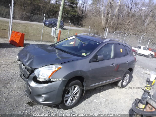 JN8AS5MV5DW143034 - 2013 NISSAN ROGUE S/SV GRAY photo 2