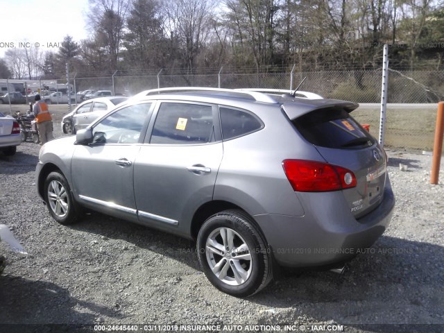 JN8AS5MV5DW143034 - 2013 NISSAN ROGUE S/SV GRAY photo 3