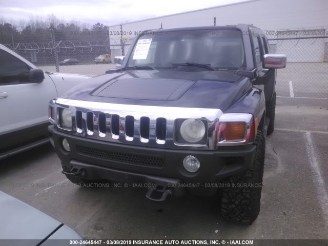 5GTDN136268163373 - 2006 HUMMER H3 BLACK photo 6