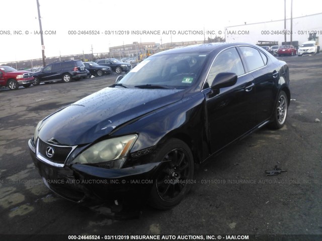 JTHCK262385016735 - 2008 LEXUS IS 250 BLACK photo 2