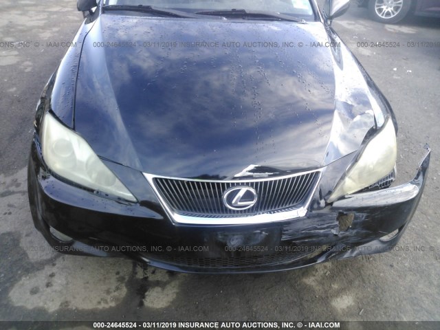 JTHCK262385016735 - 2008 LEXUS IS 250 BLACK photo 6