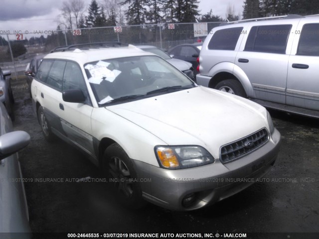 4S3BH675347641159 - 2004 SUBARU LEGACY OUTBACK AWP WHITE photo 1