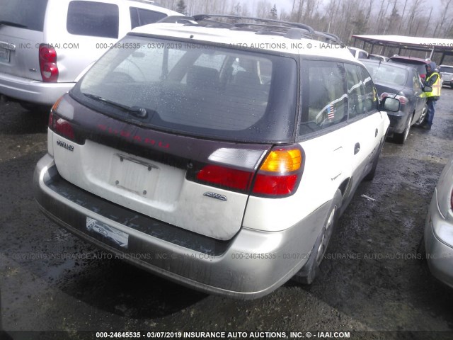 4S3BH675347641159 - 2004 SUBARU LEGACY OUTBACK AWP WHITE photo 4