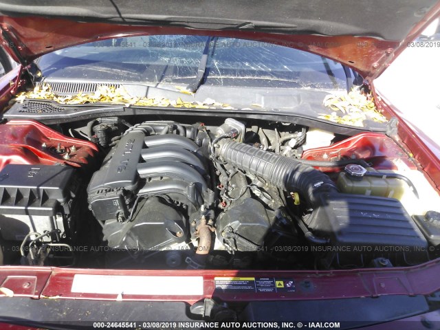 2B3KA43R56H314322 - 2006 DODGE CHARGER SE/SXT RED photo 10