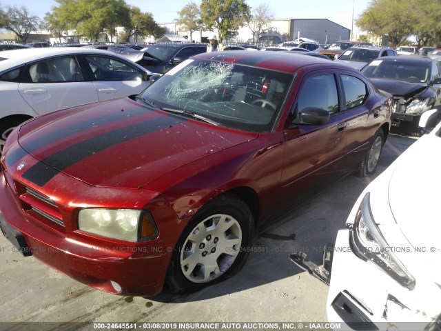 2B3KA43R56H314322 - 2006 DODGE CHARGER SE/SXT RED photo 2