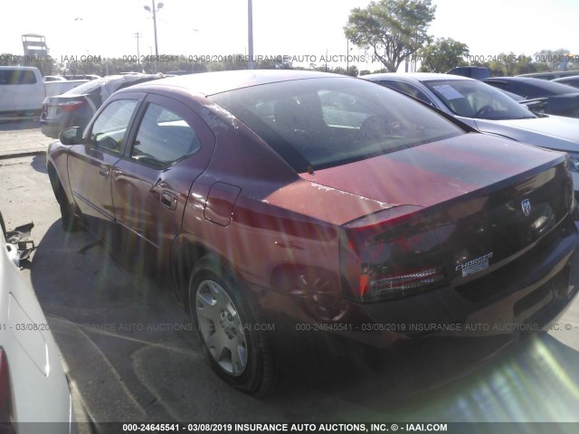 2B3KA43R56H314322 - 2006 DODGE CHARGER SE/SXT RED photo 3