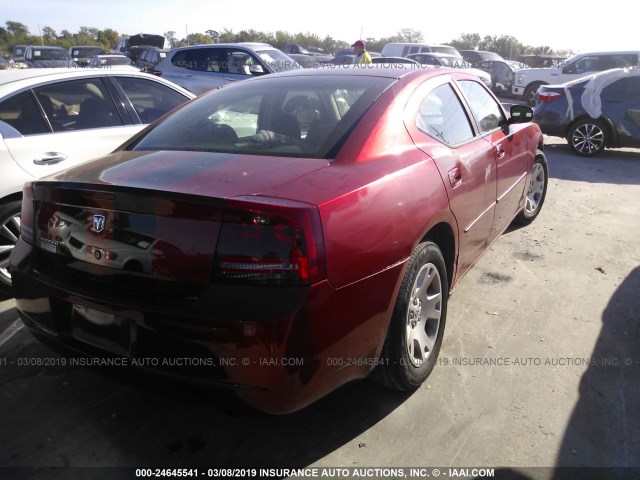 2B3KA43R56H314322 - 2006 DODGE CHARGER SE/SXT RED photo 4