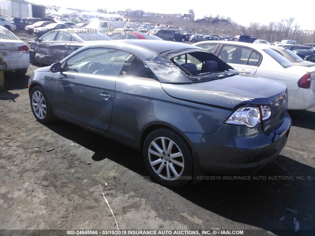 WVWFA71F27V037017 - 2007 VOLKSWAGEN EOS 2.0T LUXURY GRAY photo 3