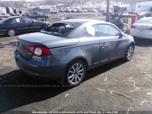 WVWFA71F27V037017 - 2007 VOLKSWAGEN EOS 2.0T LUXURY GRAY photo 4