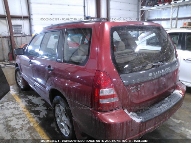 JF1SG65623H745378 - 2003 SUBARU FORESTER 2.5XS RED photo 3