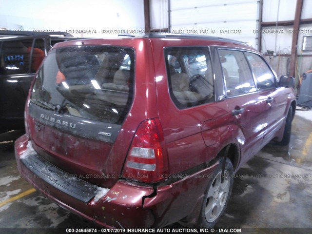 JF1SG65623H745378 - 2003 SUBARU FORESTER 2.5XS RED photo 4