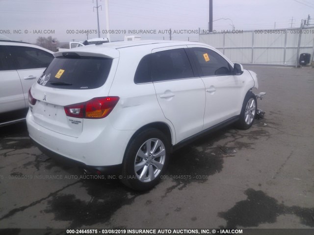 4A4AR4AU3FE040676 - 2015 MITSUBISHI OUTLANDER SPORT SE/GT WHITE photo 4