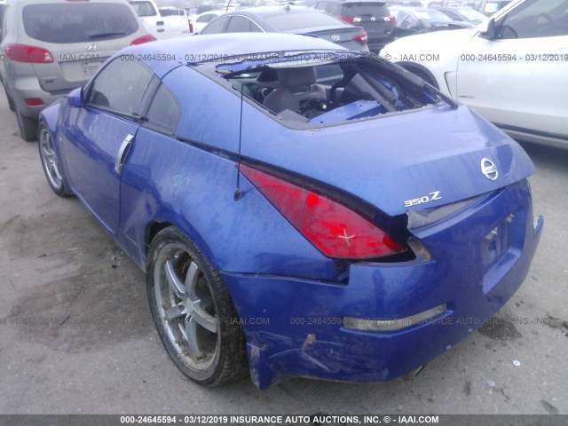 JN1AZ34D65M602641 - 2005 NISSAN 350Z COUPE BLUE photo 3