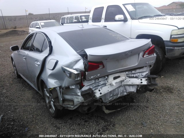 JTHBE262695023392 - 2009 LEXUS IS 350 SILVER photo 3