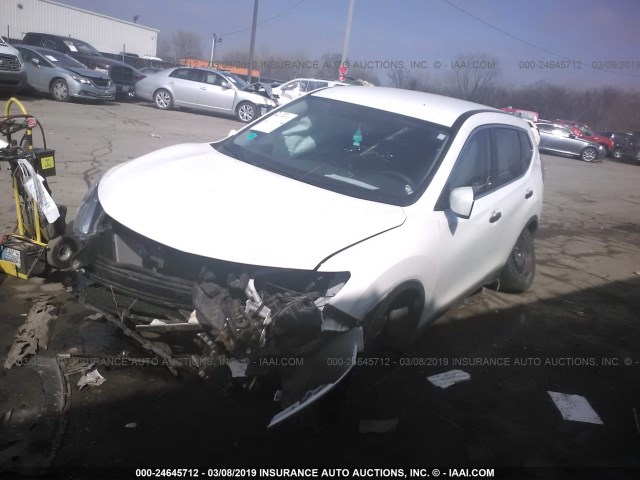 JN8AT2MT2GW030575 - 2016 NISSAN ROGUE S/SL/SV WHITE photo 2