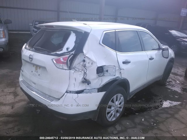 JN8AT2MT2GW030575 - 2016 NISSAN ROGUE S/SL/SV WHITE photo 4