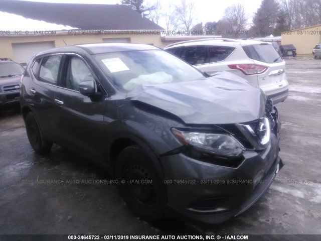 5N1AT2MV2FC813324 - 2015 NISSAN ROGUE S/SL/SV GRAY photo 1