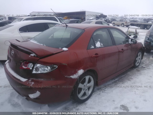 1YVHP80D145N22963 - 2004 MAZDA 6 S ORANGE photo 4