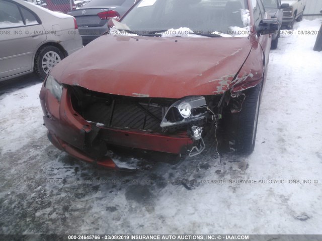 1YVHP80D145N22963 - 2004 MAZDA 6 S ORANGE photo 6