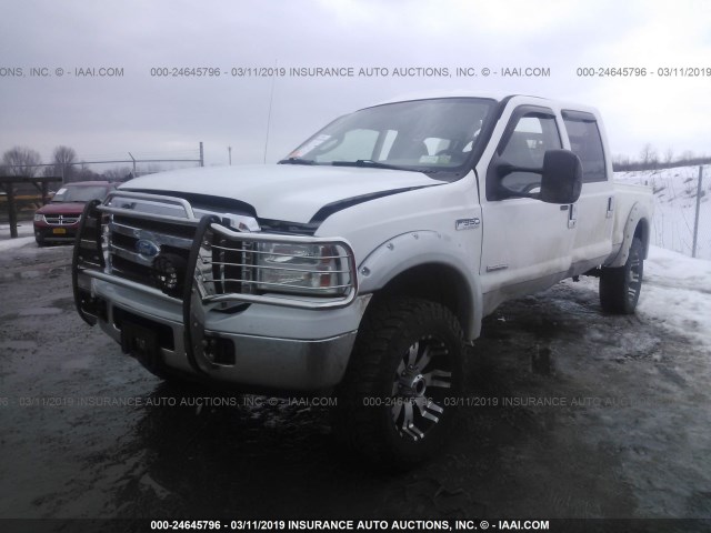 1FTWW31P15EA12044 - 2005 FORD F350 SRW SUPER DUTY WHITE photo 2